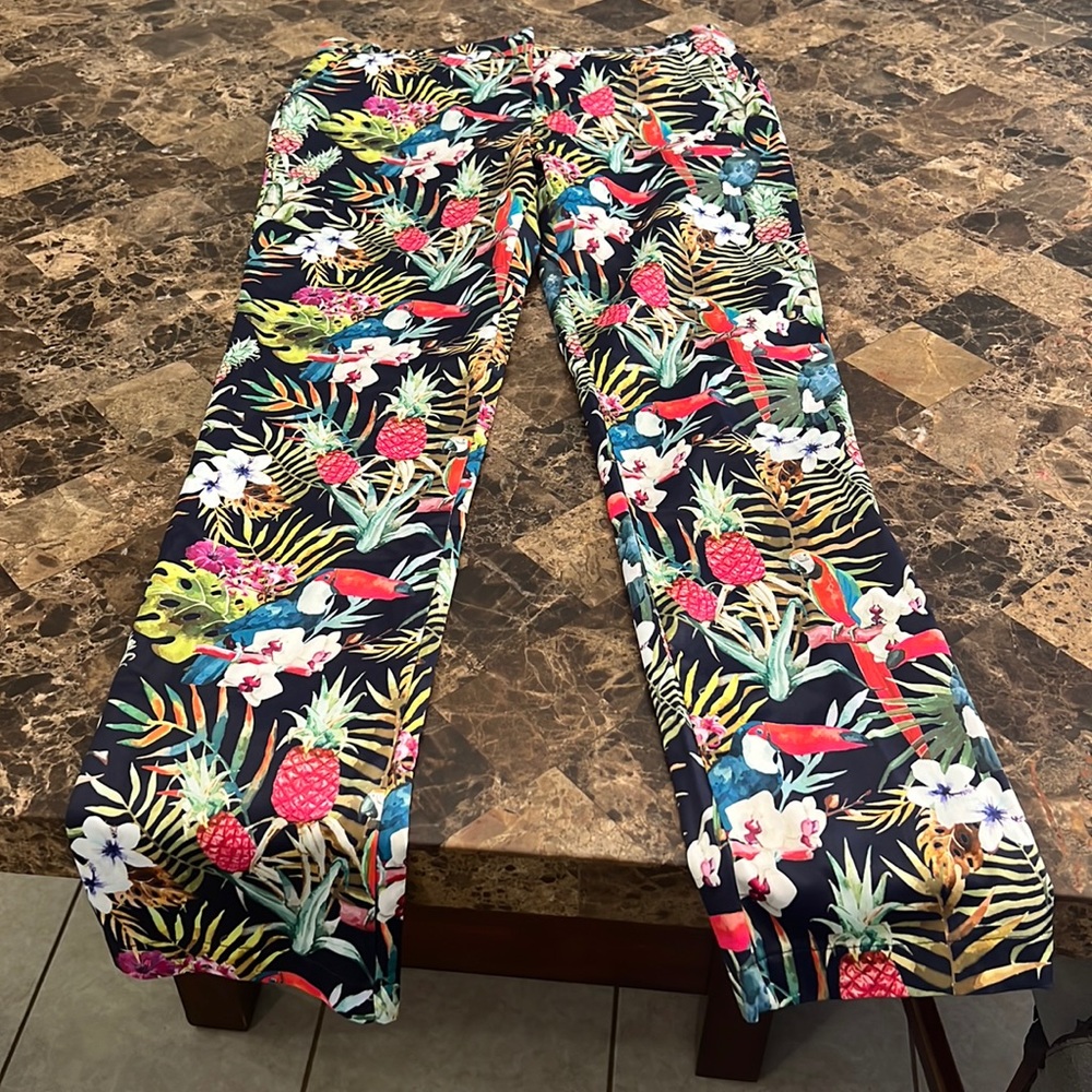 OVI Tropical Print Pants - size Medium